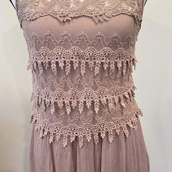 Southern Fried Chics Lace Trim Sleeveless Dress Size Medium - Picture 3 of 11